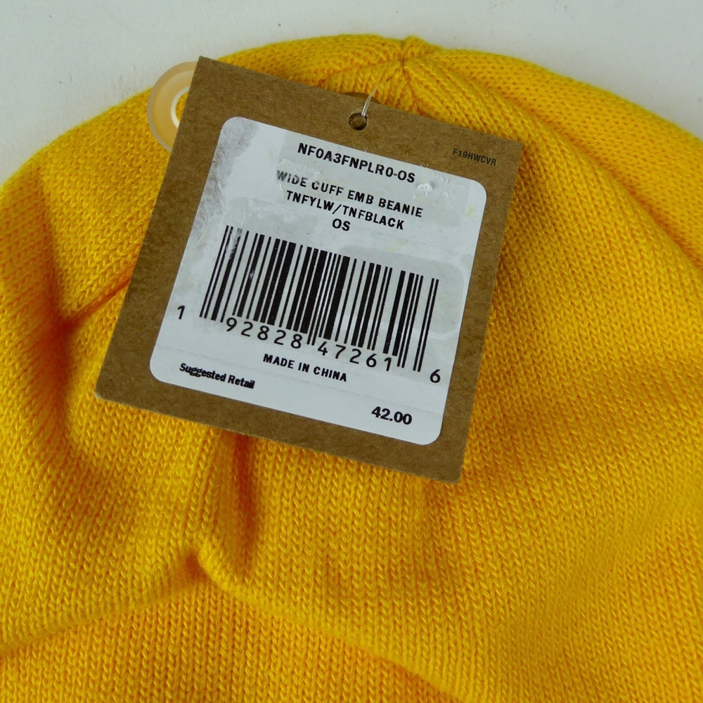 North Face Hat Wide Cuff TNF Embroidered Cap NWT - Picture 3 of 6
